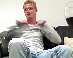 After a few drinks i managed to convince my boyfriend to jerk off for me while i recorded it. He was really nervous at first, but he got into it. Watc