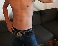 16 photos of muscular Asian twink posing